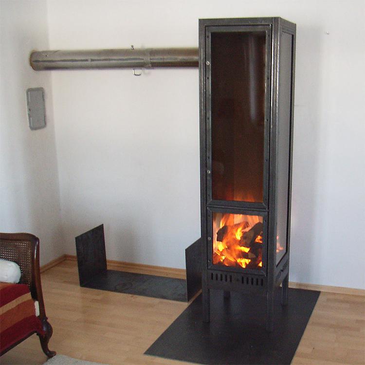 Kaminofen Pyrarium Rauchabgang links 